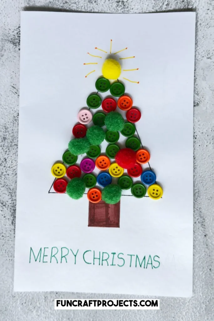 Looking for handmade Christmas card for kids, this Christmas Tree Card craft is perfect This cute simple Christmas tree card is perfect for kids of all ages.