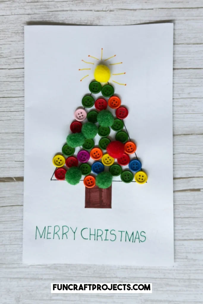 Looking for handmade Christmas card for kids, this Christmas Tree Card craft is perfect This cute simple Christmas tree card is perfect for kids of all ages.