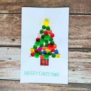 Looking for handmade Christmas card for kids, this Christmas Tree Card craft is perfect This cute simple Christmas tree card is perfect for kids of all ages.