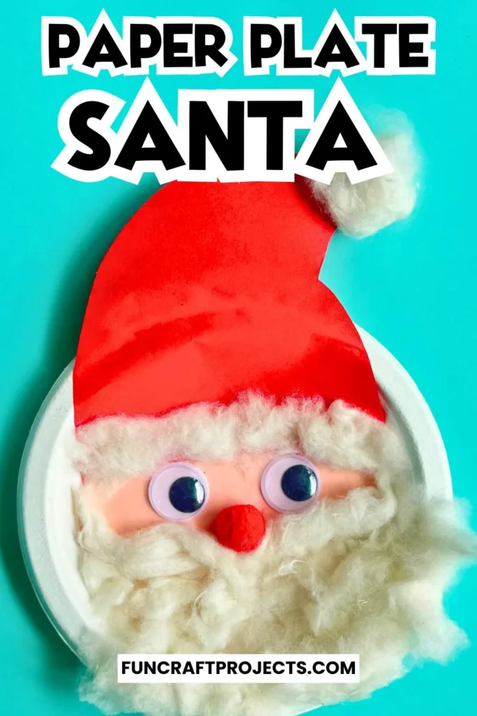 This Paper Plate Santa Craft for kids is perfect for all. This Santa Claus with paper plates is made using googly eyes, cotton balls, and construction paper. 