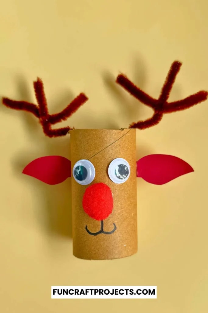 This toilet paper roll reindeer craft is perfect for indoor Christmas activities