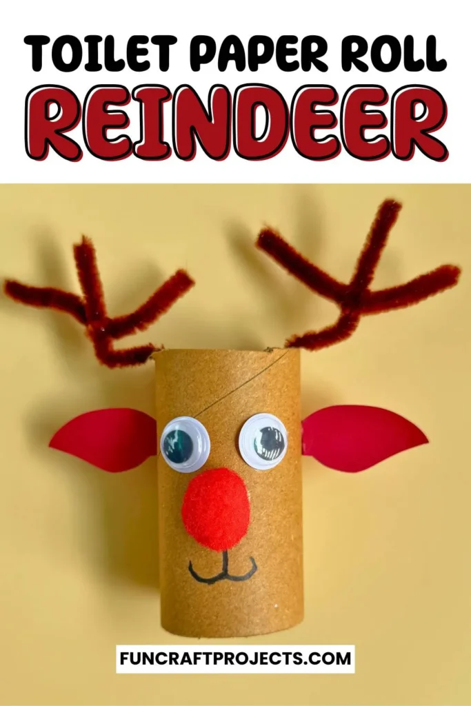 This toilet paper roll reindeer craft is perfect for indoor Christmas activities