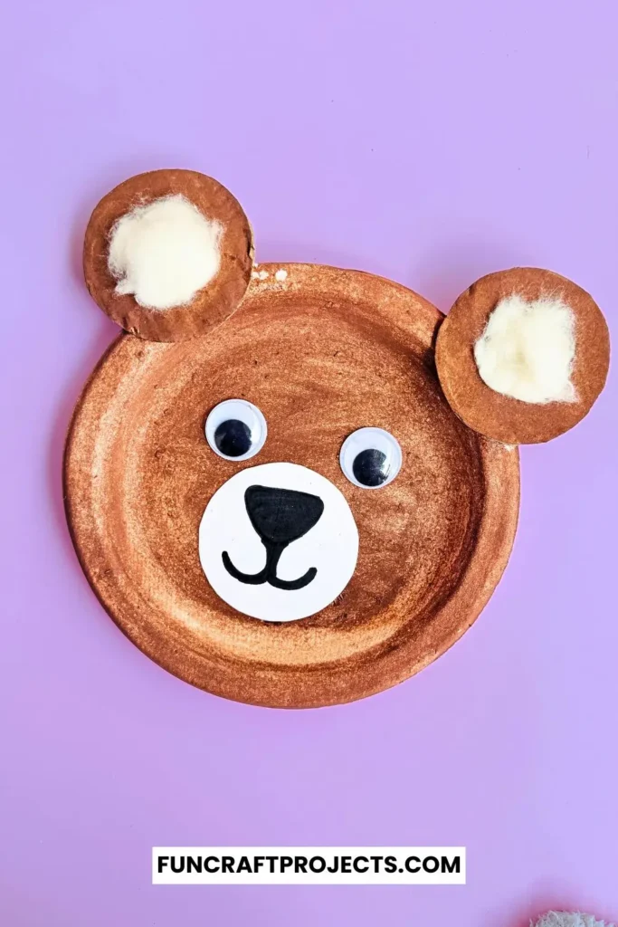 Cute Paper Plate Bear Craft - Fun Craft Projects